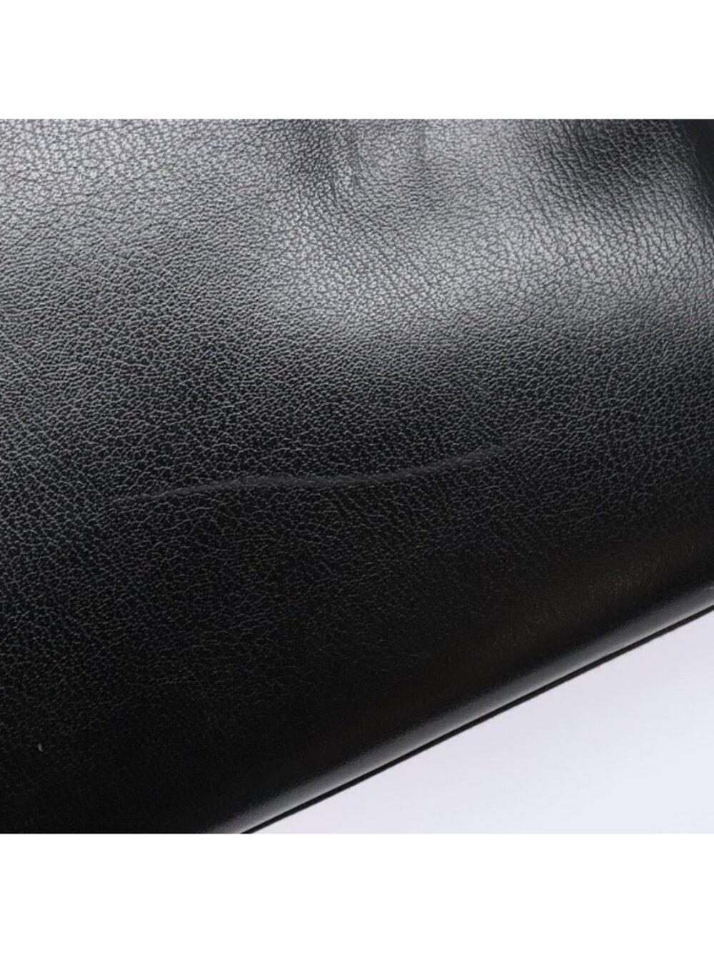 Authentic Salvatore Ferragamo Gancini Shoulder Bag Leather Black Gold - Picture 6 of 16